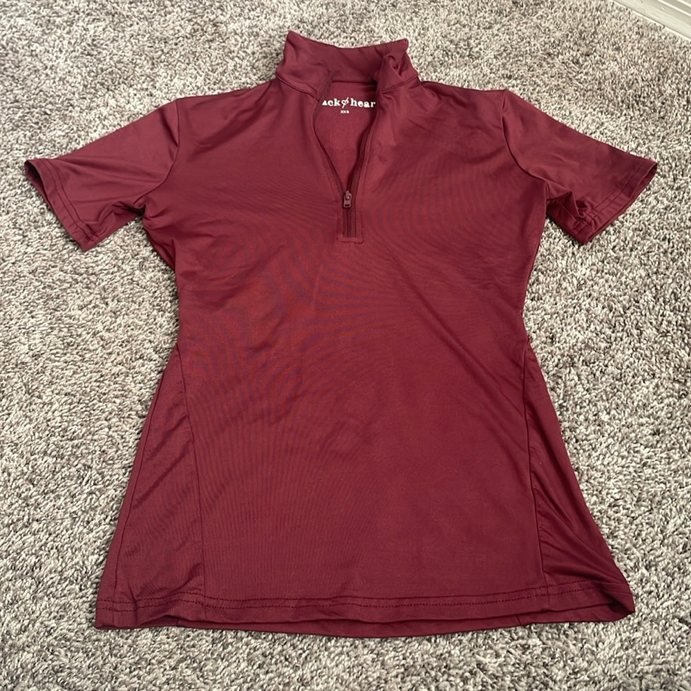 Black heart equestrian riding shirt